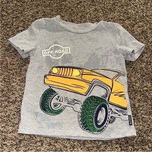 Buffalo David Bitton Gray Tee with Yellow and Green Off-Road Design